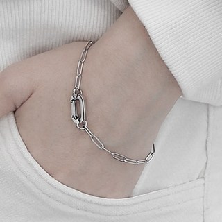 女款 OST 中性粗鍊環鋼製時尚手鍊