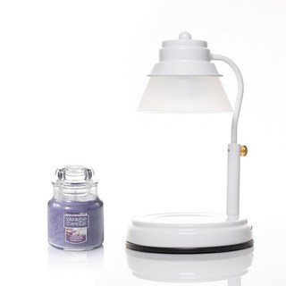 AIND 韓國製定時白色融蠟燈 + 洋基蠟燭 小 104g 套組, 薰衣草香草