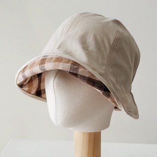 Vavisoo Belson 基本款 格紋 後鬆緊帶 棉質 漁夫帽
