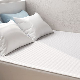 아망떼 아이스터치 풍기인견 침대패드, 화이트