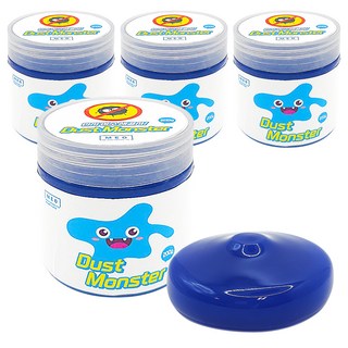 메오 먼지몬스터 클린 슬라임 먼지제거젤 200g, 4개, 블루