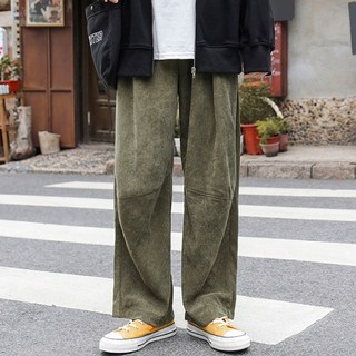 男款燈芯絨剪裁寬褲 PDS226