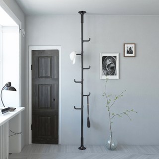 Liwoo 堅固的立桿衣架, 全黑色