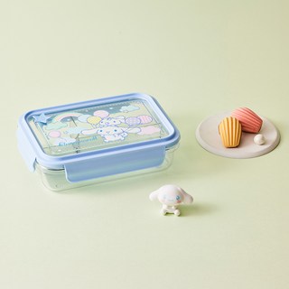 LocknLock 樂扣樂扣 兒童用三麗鷗角色School Fit三格分隔便當盒 1L, 大耳狗 藍色, 1個