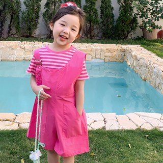 Starbean 女童休閒吊帶短褲