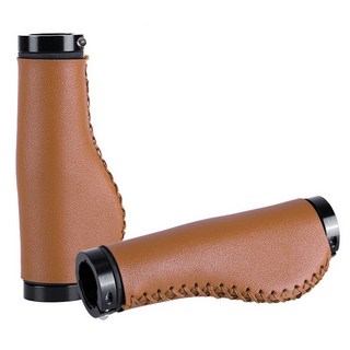 Amolight 自行車牛角車把手握把 8 左右一組 圓形, 1套, 棕色