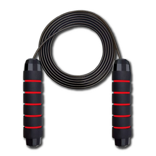 Dunfit 防滑防纏繞鋼絲跳繩, 紅色, 1個