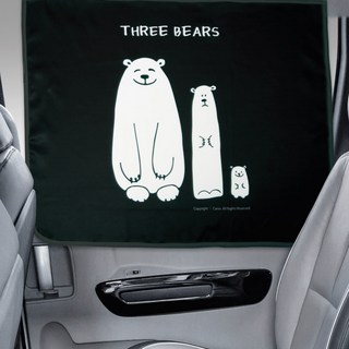 韓國 CAREX 磁吸式遮光遮陽簾, 三隻熊, 1個