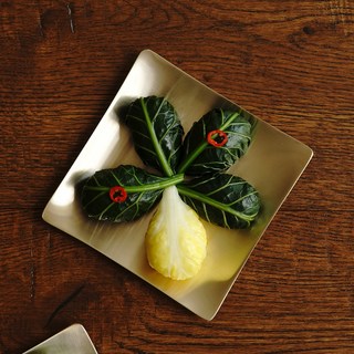 Notdam 方型黃銅餐盤, 1個, 單色