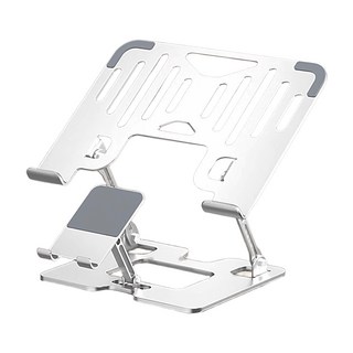 OMG 筆記型電腦手機支架2合1, 銀色, 1個