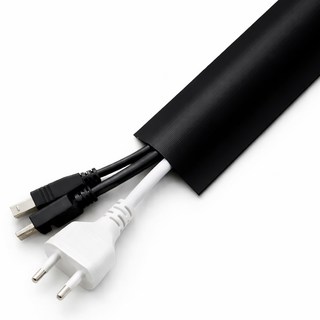 주식회사아텍스 잘라쓰는 전선 케이블 몰딩, 블랙, 1개