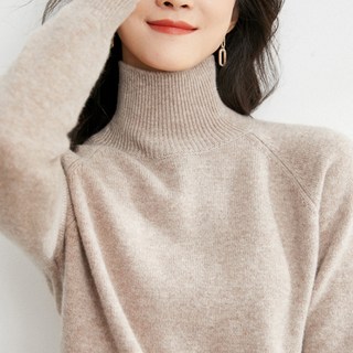 soleil 女款日常基本款高領羊毛針織毛衣