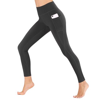 Elsso 女款提臀高腰瑜珈健身皮拉提斯手機口袋內搭褲
