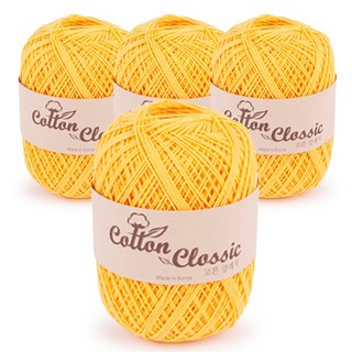 Filip 編織專用棉線 4入, 5深黃色, 190m, 4捆