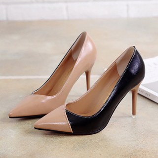 Andaromi雙色層次皮鞋 9cm