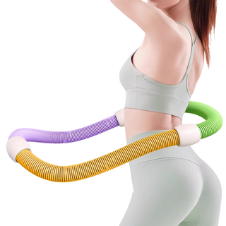 KHOHIMO 高彈性柔軟可折疊彈簧全身運動呼拉圈 5W0720, 1個, 粉彩色, 1kg