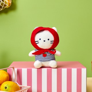 BUTTERSHOP Apple Farm 牛奶貓娃娃 小型, 白色, 1個, 14cm