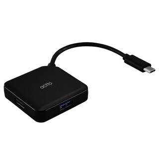 actto 4端口USB3.2 Gen1 TypeC多集線器 HUB-40, 黑色