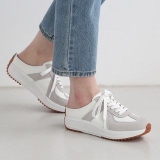 dangolunni 女性德軍風增高運動穆勒鞋 懶人鞋 Fall Earth