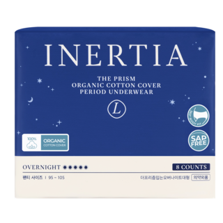 Inertia The Prism 有機棉安睡褲, 1包, 8片, L(95~105號)