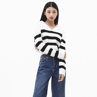 MIXXO 女款V領條紋針織衫