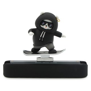 ACEPEED 滑板熊停車號碼牌 C102, 黑色, 1入