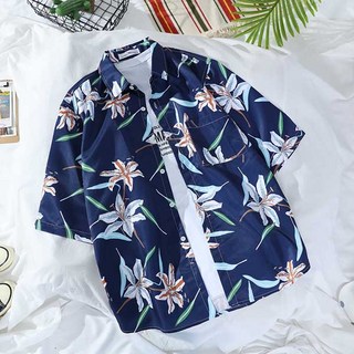 Seonbit 男款 Medin 夏威夷短袖襯衫