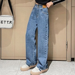 EYOUMONG 直筒版型丹寧高腰水洗長褲 E6S285