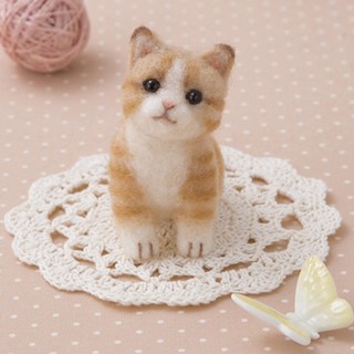 Hamanaka 寵物娃娃 Yangyangi 羊毛氈 DIY Datora 貓咪套組 441-512, 1套, 混合色