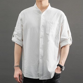 男款 DM 基本款休閒七分袖襯衫