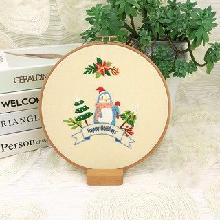 聖誕節法式刺繡材料包套組, 1套, 企鵝