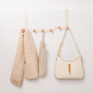 공유 무타공 문걸이 도어행거 방문옷걸이 6구, 아이보리, 1개