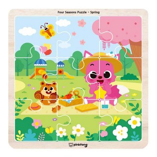 碰碰狐 四季拼圖 春季, 1個, 9件