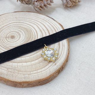 NOID-B 自製珍珠愛心造型頸鏈 2色