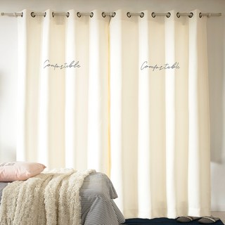 ALTTEURI 防風三層遮光窗簾 Comfortable, 象牙白, 150x235cm, 1組