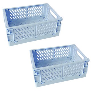 DG生活 粉彩折疊箱 中型 DG-05, 天空藍, 2個