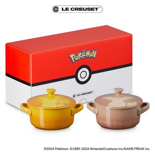 LE CREUSET 寶可夢系列 皮卡丘伊布迷你烤盅250ml 2件組, 1套, 13.8cm