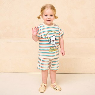 milkmile 兒童款花生史努比涼感Coco上下衣套裝