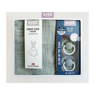 BIBS 安撫寶寶禮盒組, 0-18m, 1套, 灰綠色