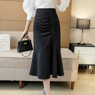 LUNA GIRL 女款寶伽利不對稱荷葉邊裙