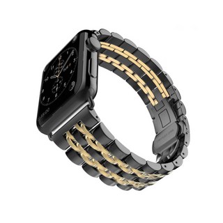 아이엠판다 프리미엄 메탈 스트랩 42/44mm, 블랙 골드