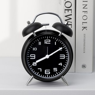 LUAZ 居家裝飾靜音大音量桌上型鬧鐘 LUAZ-AL1 霧面黑, 啞光黑