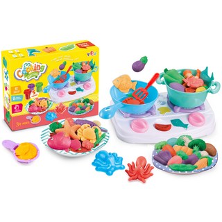 YIQIS 하늘썬별 해피 요리게임 도우 점토놀이 68186, 혼합색상, 2kg, 1개