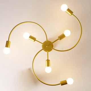 Honey Comb 北歐複刻版半吸頂六燈 KC2196-87, 1入, 金色