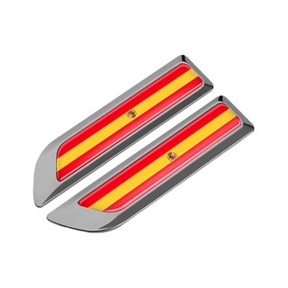 bebehome 多國旗幟車側金屬徽飾貼, 1套, 灰色西班牙