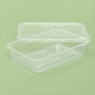 Happy Pack PP透明粥品外送方形射出容器 B500, 1組, 50套