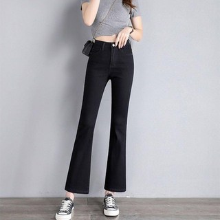 라라티나 여성용 아미르 스판 부츠컷 나팔 데님 9부 청바지