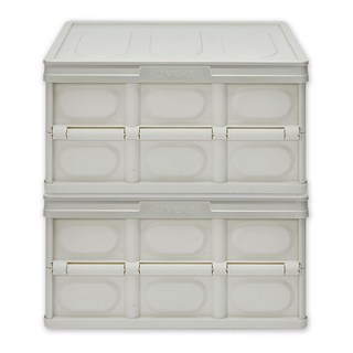 LIVENS 多功能折疊收納箱 大型, 象牙白, 2個