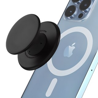 Sinjimoru M Tap Tok MagSafe 軟質手機支架, 黑色, 1個