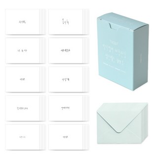 Monolike 摸摸 Ver.1 薄荷綠迷你明信片 25款 50張 + 信封 25個, 薄荷綠, 1組